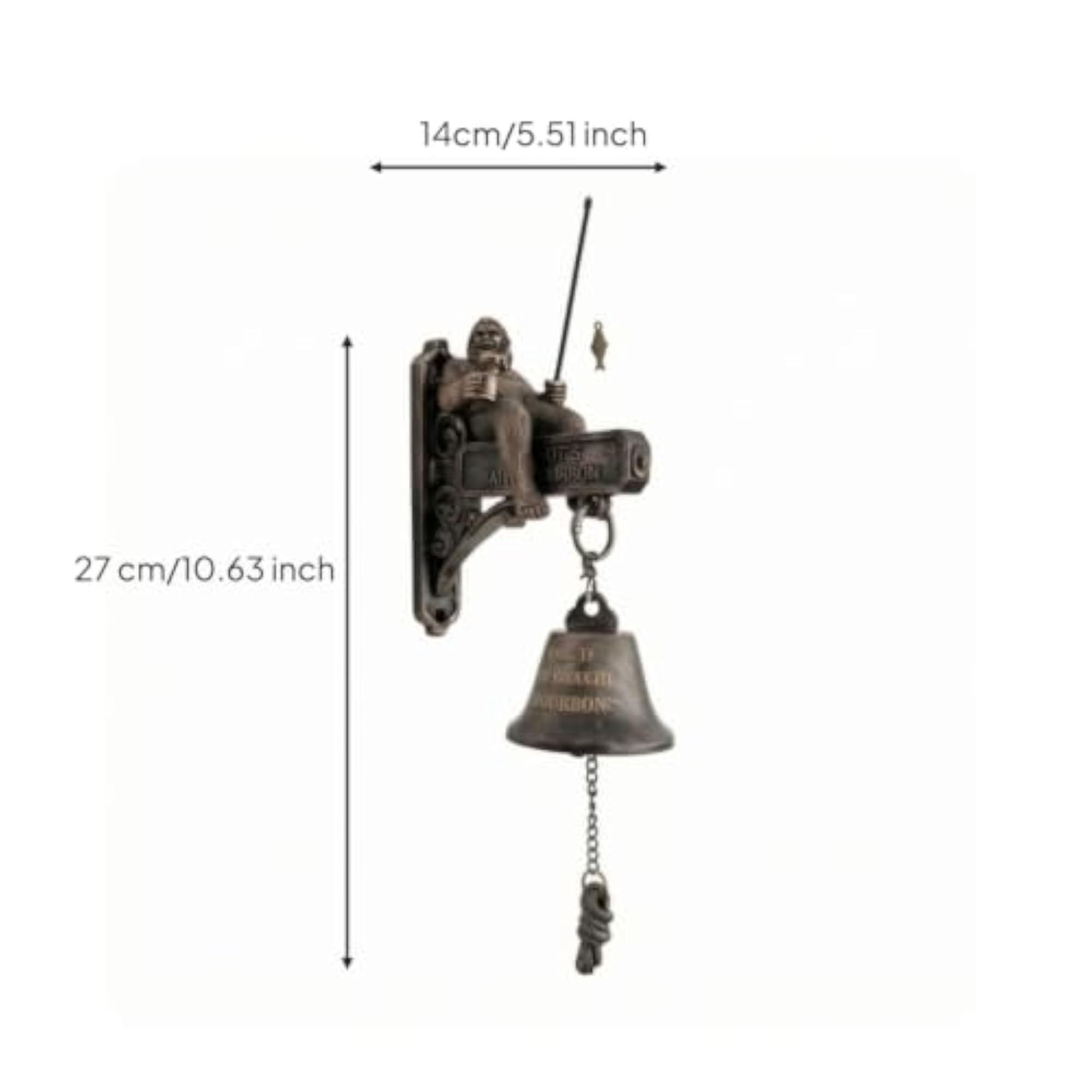 Rustic Bigfoot Wall Bell with Bracket