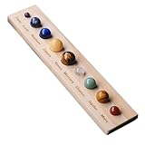 TOBBOMEY 天然木と水晶素材使用 デスクトップ惑星装飾 大行星クリスタル球 写真撮影小道具 コレクター向け 学習用インテリア