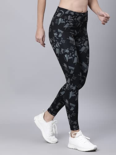 CULTSPORT High Waist Running Tights with Side Pocket Geometric
