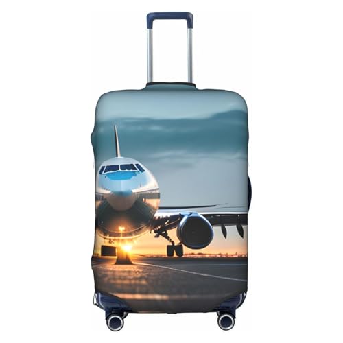 Housse valise élastique contre les rayures de soute pour bagage blanc moyen