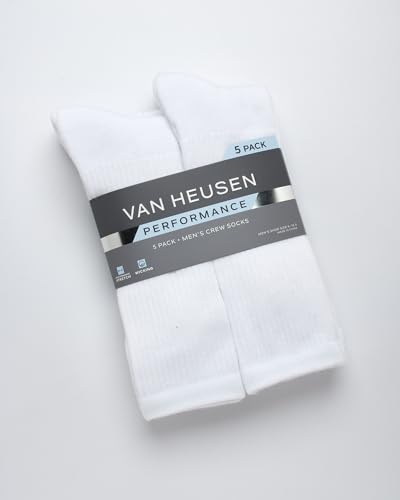 Van Heusen Men's Breathable Athletic Crew Socks - 5 Pack (6-12.5)2