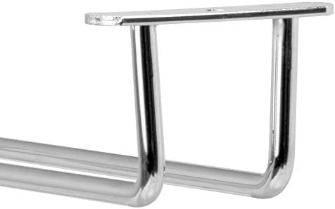 Maison & White Cabinet Wine Glass Holders - Set of 2 | Glasses Storage Rack | Chrome Shelf Brackets | Glass Holder | Stainless Steel Drying Rack | Kitchen Drying Display | M&W