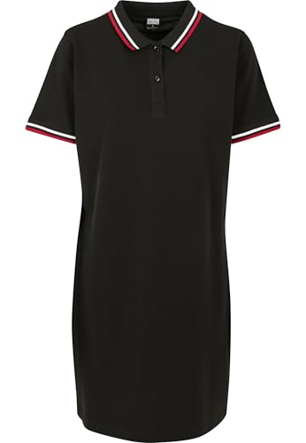 Urban Classics Damen Dames Polo Jurk Kleid, Schwarz (Black 00007), M...