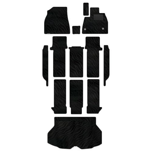 Hotfield トヨタ 互換品 新型対応 ノア ヴォクシー 90系 2025年9月〜対応 フロアマット+ステップマット+トランクマット ラゲッジマット 形状04 7人乗/ガソリン/コンソールボックス:有(ガソリン車)/トランク形状:カバー(スリット)付タ