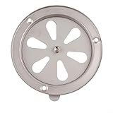 Yuanpgky Amortiguador de ventilación de acero inoxidable para parrilla de barbacoa, pieza de repuesto para cocinar al aire libre, control de flujo de aire ajustable de 125 mm para horno y alto