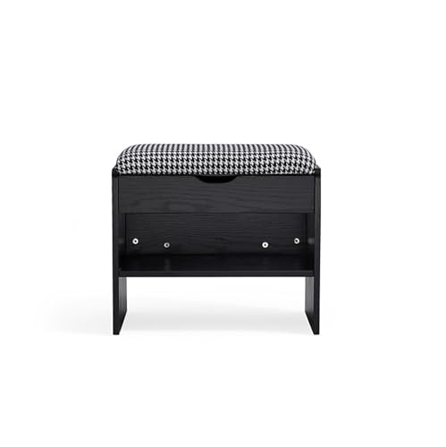 IYUESQ Zapatero de 1 Nivel, Banco pequeño para Entrada, Banco de Almacenamiento de Zapatos de Madera con Asiento Acolchado, fácil de Instalar para entradas y pasillos.