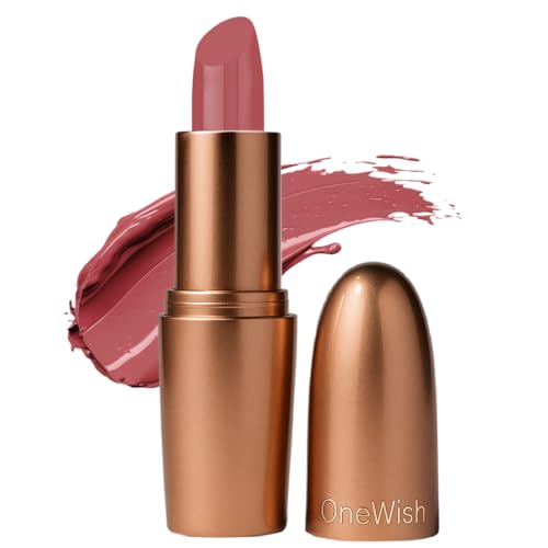 Image of One Wish Creamy Matte Lipstick Long Lasting for Women - Bare & Bold Shade 07 | Full Coverage | Creamy Formula | Vitamin E, Almond Oil & Shea Butter for Moisturising Lip | 8 Hrs Lasting | Smooth Finish | 3.8 gm
