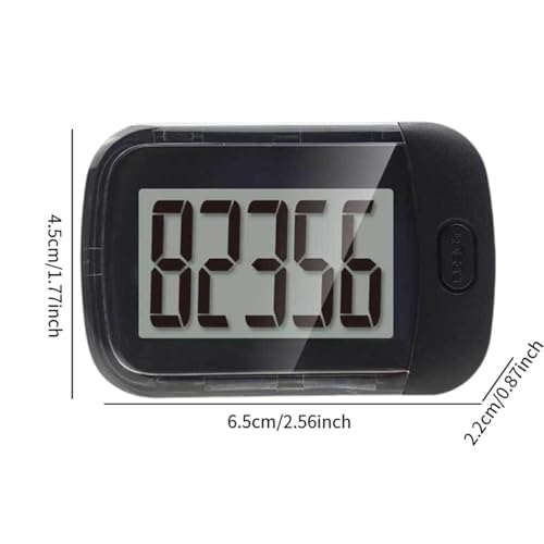 jojomis 3D Pedometer for Walking and Running, Step Counter with Back Buckle and Neck Strap, Fitness Tracker for Adults and Kids, Large Display