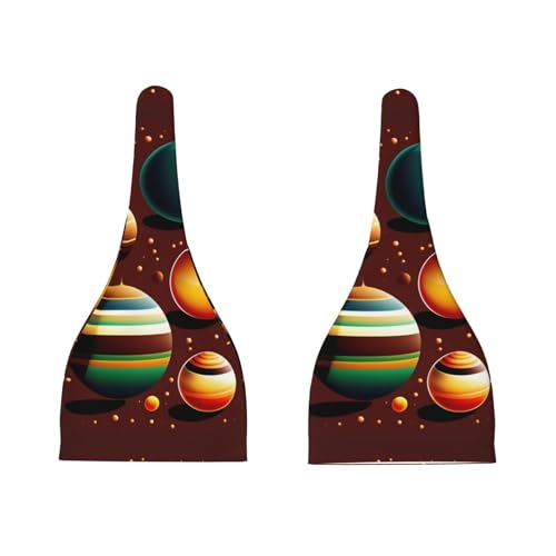 Baby Beanie Planets in Space Knotted Hat - Soft, Warm, Comfortable, Headwear for Newborns, 0-6 Months Black3