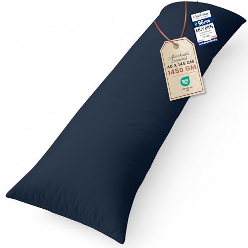 Utopia Bedding Almohada Corporal, 40x145 cm Almohada para el Embarazo y la Maternidad, Almohada para Dormir de Lado, Relleno de Poliéster Suave (Azul Marino)