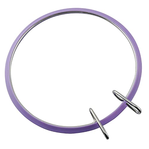 Batino Premium Quality Metal Spring Tension Embroidery Hoops, Cross Stitch Hoop, Darning Hoops, Purple