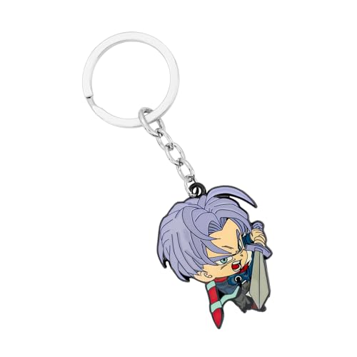 Dragon Ball Anime Keychain – DBZ Keychain with Trunks Charm – Rugged Metal Key Ring & Phone Charm with Vibrant Detail – Anime Gift for Men & Collectors – Dragon Ball Merch for Bags | Gift Box Included