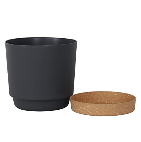 Kubvici Plant Pots For Indoor Plants, 2 Pack 10 Inch Plant Pot Plastic Flower Pots Planters With Drainage Saucer For Indoor Outdoor Garden Home (10" Black) #TOP7