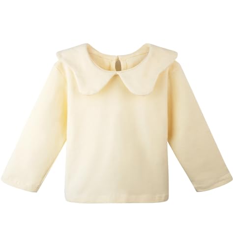 Image of Toddler Little Girls Doll Collar Long Sleeve T-Shirt