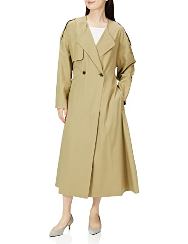 ［ナチュラルビューティーベーシック］ アウター ノーカラーフォルムトレンチコート レディース オークイエロ...