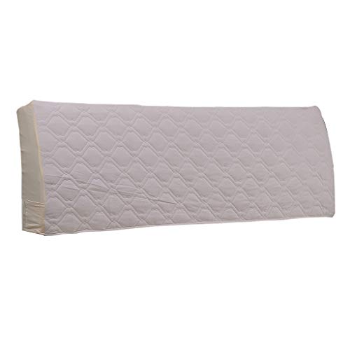Image of Optimmuss Strethable Quitled Bed Headboard Slipcover Bed Head Cover Cream 59inch