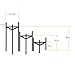 volnyus Metal Pillar Candle Holders Set of 3 Black Candlesticks for Fireplace/Living Room/Dinning Room Table Candelabra Decoration Modern Art Classic Design with Geometric Shape