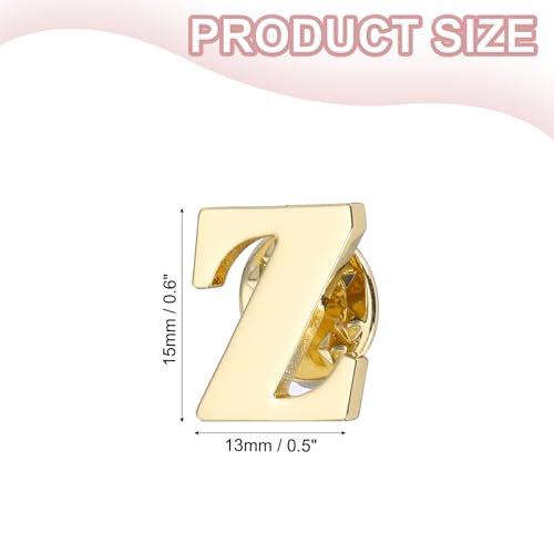 Image of PATIKIL Letter Lapel Pins, Initial Alphabet Collar Pins Letter Brooch Pins for Women Men Shirt Dress Suits