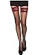 Fiore Selbstklebende Strumpfhose für Damen, Schwarz , Small/2 UK