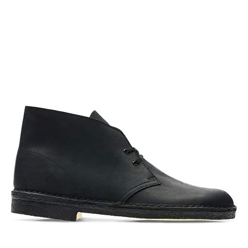 Image of CLARKS Men's Desert Boot Chukka Boot, Black Leather, 13 M US