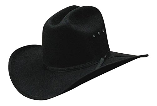 Western Express All Black Faux Felt Cowboy Hat With Black Band - 7 3/4 #TOP13