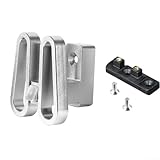 Para Brompton y DAHON, soporte de bloque delantero para bicicletas plegables, diseño compacto con montaje de tornillo y un clic para una fijación rápida y estable (plata)