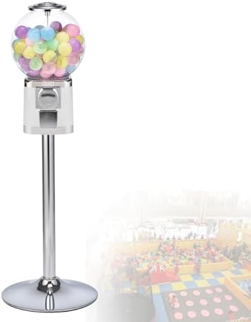 Commercial Gumball Machine with Metal Stand & 200 Capsules - Perfect Vending Solution for Business or Home Use, Kids' Toy, Fun Party Favor, Durable & Easy to Use