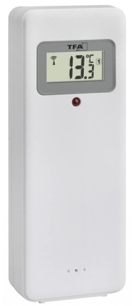 TFA Dostmann Orologio da parete digitale XL, 60.4523.01, con temperatura esterna e clima ambiente, radiocontrollato, visualizzazione 24 ore, data completa, nero, con batterie