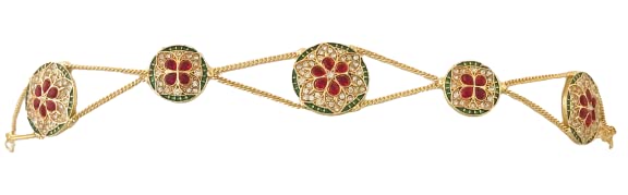 THE OPAL FACTORY TOF Traditional Rajasthani Gold Plated Floral Minakari Sheeshphool czStones for Women and Girls (Multicolour) (Style 1) (B0946ZRQQ2) Amazon Price History, Amazon Price Tracker