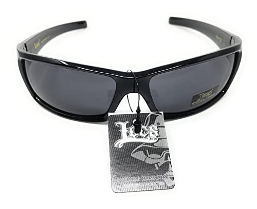 Locs 91108 Black Sunglasses | Authentic Gangster Cholo Lowrider Wrap Mens Shades3