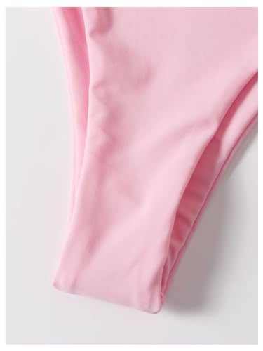 SOLY HUX Women's 3 Piece Swimsuit Triangle Tie Side Bikini Sets Bathing Suit with Thong4