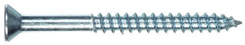 Hillman Tornillos para madera No. 4 x 1/2 pulgadas Phillips cabeza plana acero con recubrimiento zincado 100 piezas miniatura 1