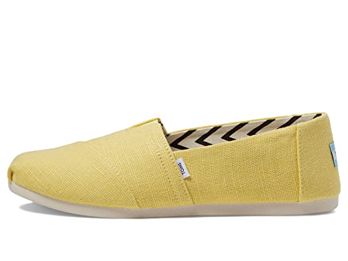 Image of TOMS Women's Alpargata Heritage Canvas Espadrille Loafer Flat, Sunny Yellow, 9