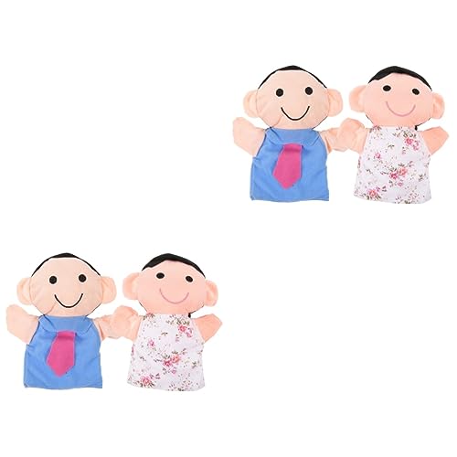 Toyvian 4 Pcs Fantoche De Mão Família Kit Fantoche De Mão Brinquedos Educativos Fantoche Jeffy Fingi