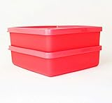 TUPPERWARE Gefrier-Behälter 350 ml 2X Rosa flach Dose