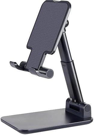 Tabletop Smart Foldable Mobile Stand for Table and Bed, Height Adjustable Universal Phone Holder for All Smartphones. (Multicolour)
