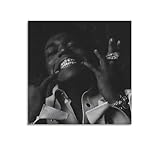 American Rappers Singer Kodak Black Poster Canvas Wall Art Posters For Room Aesthetic And Decor 2 Poster For Bedroom Living Room Bathroom Kitchen Office Decor 12x12inch(30x30cm)Unframe-style
