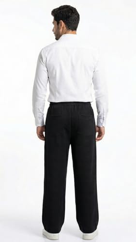 Image of DA BLUE Premium Textured Baggy Jogger for Men | Relaxed Fit Casual Track Pants | Soft Stretch Lounge Wear Bottom
