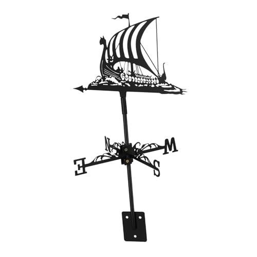 Supvox Wetterfahne Aus Schmiedeeisen Für Segelboote Dach Wetterfahne Eiserne Rasen Gartendekoration Für Den Hof Flügelverzierung Nordamerika Metall