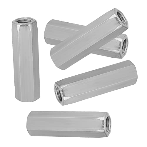 5 Stück Verzinkter Stahl M10 * 40/50 Lange Sechskantmutter Sechskantgewindemutter Gewindebefestigungen 5 Stück Verzinkt (M10*50)