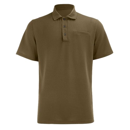Franterd Polo para Hombre Manga Corta Verano Cuello con Botones Camiseta Atlético Casual Transpirable Ligera para Trabajo Golf miniatura 3