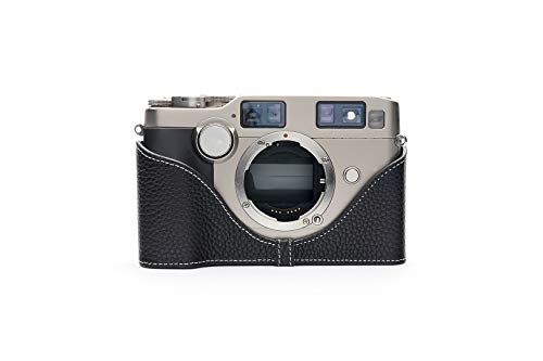 Demi étui Contax G2 cuir véritable protection antichoc noire