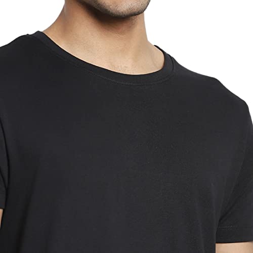 Image of Bewakoof Black Half Sleeve Apple Cut T-Shirt