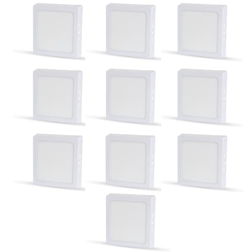 Image of DMak 6W LED Surface Ceiling Lights with Ic Driver Energy Saver Dust Proof, White, Square