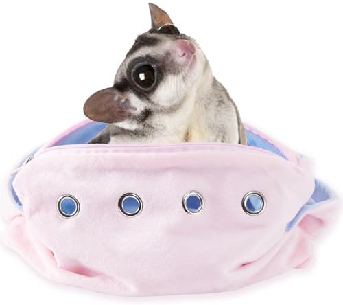 Meow&Woof Sugar Glider Bonding Pouch & Small Animal Carrier - Escape-Proof Sling for Hedgehogs, Ferrets, Hamsters Soft Critter Cuddler (10