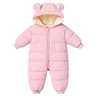 HengBo LED Schneeanzug Baby Mädchen Jungen Winter Overall Jumpsuit Einteiliger Mantel Neugeborenes Strampelanzug Skianzug für Kleinkind Schneesuit Winddicht Kapuze Fleece Strampler Oberbekleidung