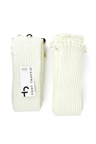 Foot Traffic Women's Cable-Knit Leg Warmers (Ivory, Super Long)3