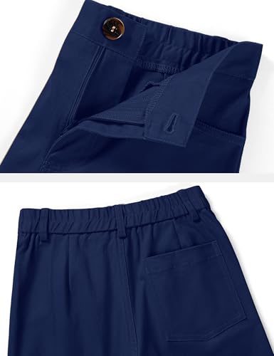 Image of KEREDA Girls School Uniform Slim Fit Pants with Pockets School Skinny Pants