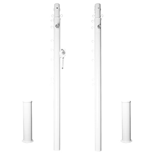 Aoneky Replacement Adjustable Badminton and Volleyball Post, Ground Sleeves Included