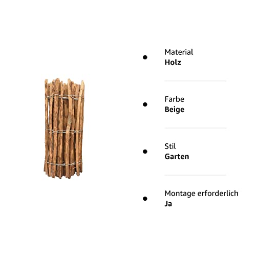 Staketenzaun aus Kastanie – Handgefertigte Qualität